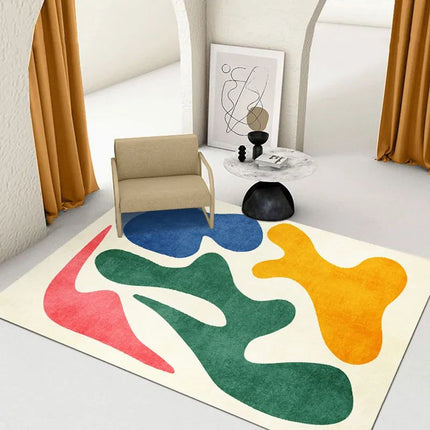 ChandelierDecor - Modern Abstract Lamb Wool Carpet: Art Meets Luxury