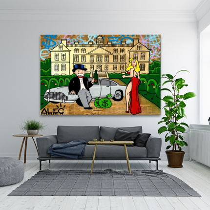 ChandelierDecor - Alec Monopoly Millionaire Palace Canvas Wall Art