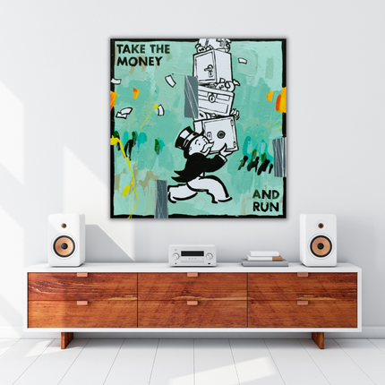 ChandelierDecor - Alec Monopoly Wall Art: Take the Money and Run