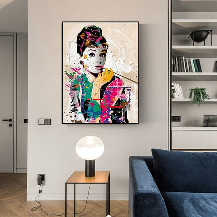 ChandelierDecor - Audrey Hepburn Canvas Wall Art: Captivating and Timeless