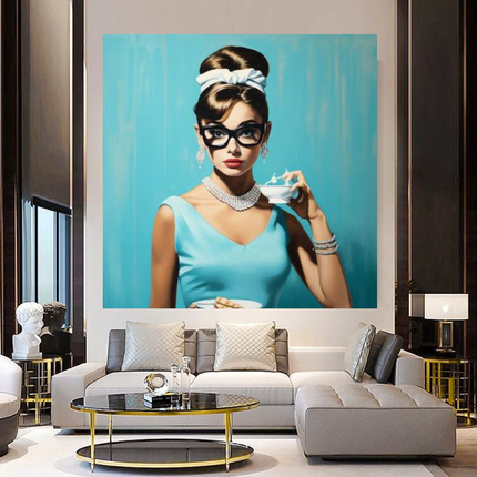 ChandelierDecor - Audrey Hepburn Canvas Wall Art - Monogrammed Gift for Groomsmen