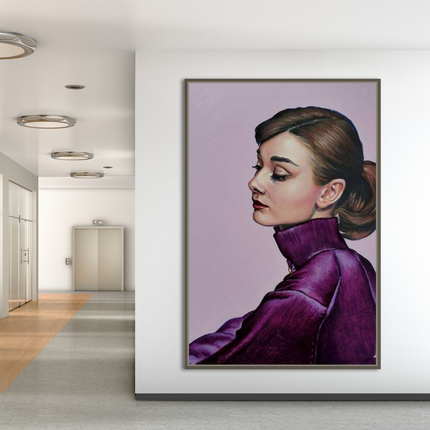 ChandelierDecor - Audrey Hepburn Shy Queen Canvas Wall Art
