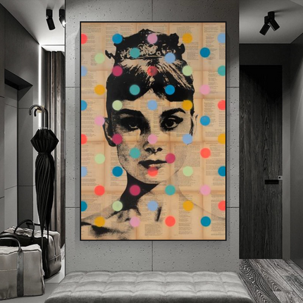 ChandelierDecor - Audrey Hepburn Smile Queen Canvas Wall Art