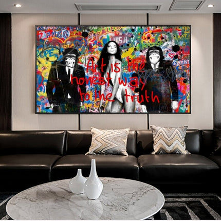 ChandelierDecor - Banksy Art is Honey Way to Truth Canvas Wall Art