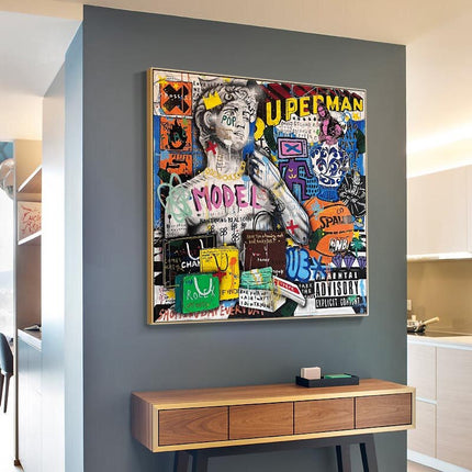 ChandelierDecor - Banksy Graffiti David Luxury Fashion Canvas Wall Art