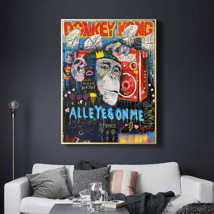 ChandelierDecor - Banksy Graffiti King Kong Art Wall Hanging Decor