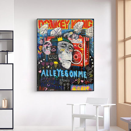 ChandelierDecor - Banksy Graffiti King Kong Art Wall Hanging Decor