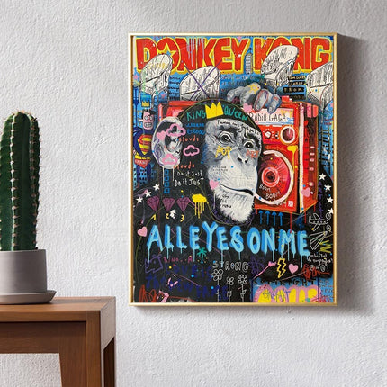 ChandelierDecor - Banksy Graffiti King Kong Art Wall Hanging Decor