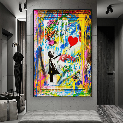 ChandelierDecor - Banksy "Life is Beautiful" Wall Art - Add a Touch of Street Art