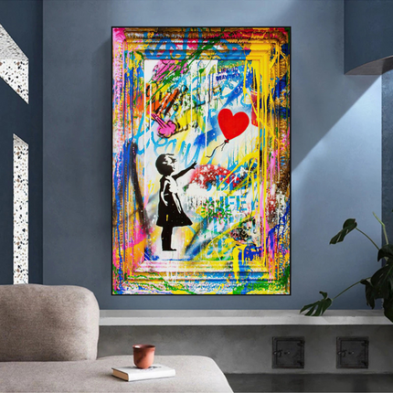 ChandelierDecor - Banksy "Life is Beautiful" Wall Art - Add a Touch of Street Art