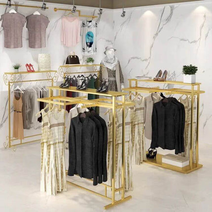 ChandelierDecor - Clothing Display Floor Mounted Double Shelfs