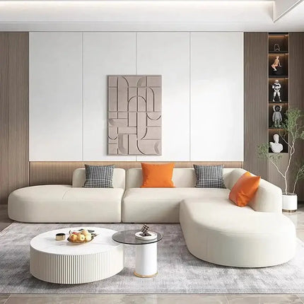 ChandelierDecor - Corner Lazy Floor Sectional Sofa – Modern L-Shaped Lounge