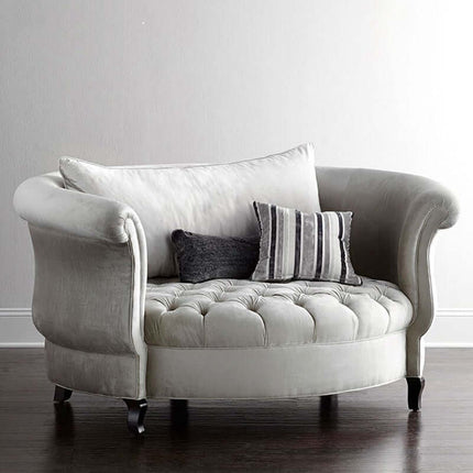 ChandelierDecor - Custom Size Chesterfield Sofa in Velvet - Classic Tufted Loveseat & Sofa Bed