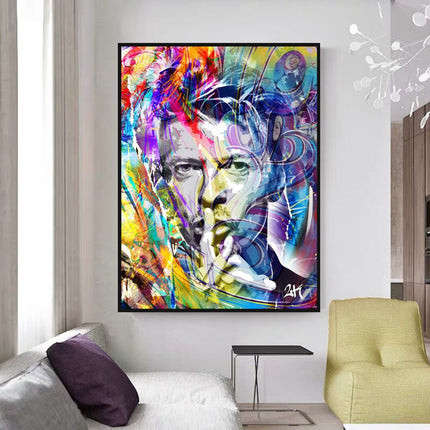 ChandelierDecor - David Bowie Singer Famous Wall Canvas Art Wall Hanging