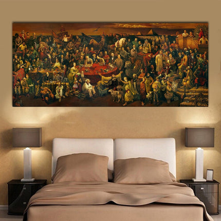 ChandelierDecor - Discussing Divine Comedy Canvas Wall Art