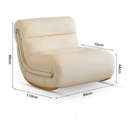 ChandelierDecor - Elegant Living Room Rocking Chair - Classic Upholstered Rocker