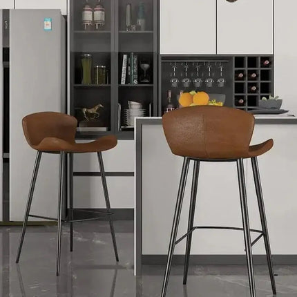 ChandelierDecor - Ergonomic Kitchen Island Bar Chairs with Back Support - Modern Counter Height Stools