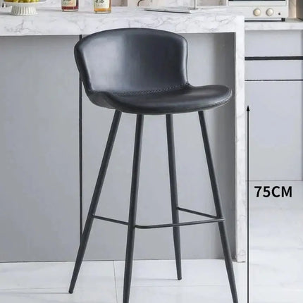 ChandelierDecor - Ergonomic Kitchen Island Bar Chairs with Back Support - Modern Counter Height Stools