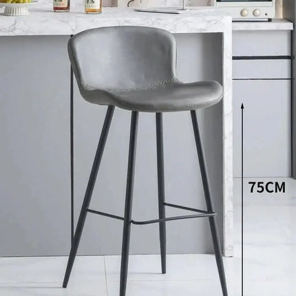 ChandelierDecor - Ergonomic Kitchen Island Bar Chairs with Back Support - Modern Counter Height Stools