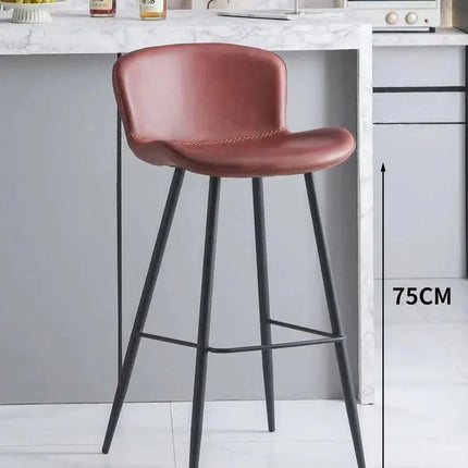 ChandelierDecor - Ergonomic Kitchen Island Bar Chairs with Back Support - Modern Counter Height Stools