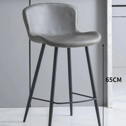 ChandelierDecor - Ergonomic Kitchen Island Bar Chairs with Back Support - Modern Counter Height Stools