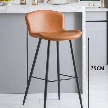 ChandelierDecor - Ergonomic Kitchen Island Bar Chairs with Back Support - Modern Counter Height Stools