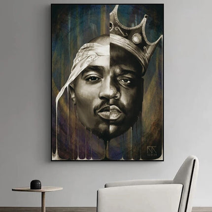 ChandelierDecor - Famous Rapper Singer Portrait of Tupac Canvas Wall Art