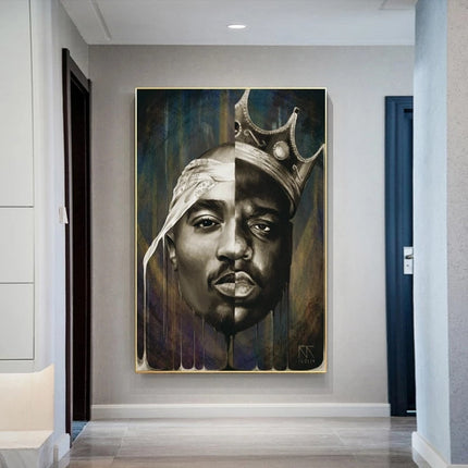 ChandelierDecor - Famous Rapper Singer Portrait of Tupac Canvas Wall Art