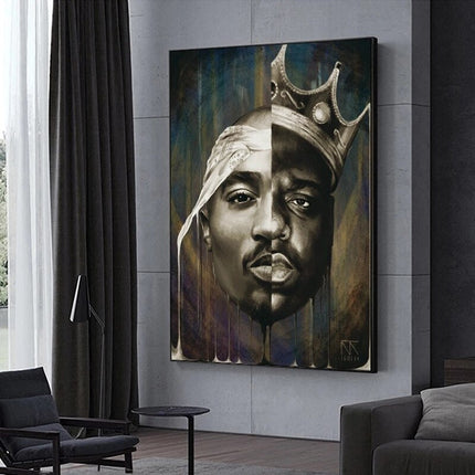 ChandelierDecor - Famous Rapper Singer Portrait of Tupac Canvas Wall Art