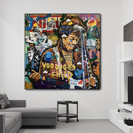 ChandelierDecor - Famous Rock Star Voodoo Child Canvas Wall Art