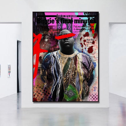 ChandelierDecor - Famous Singer Biggie Smalls Poster Canvas Wall Art