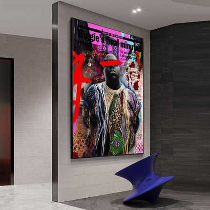 ChandelierDecor - Famous Singer Biggie Smalls Poster Canvas Wall Art