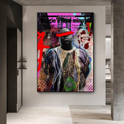 ChandelierDecor - Famous Singer Biggie Smalls Poster Canvas Wall Art