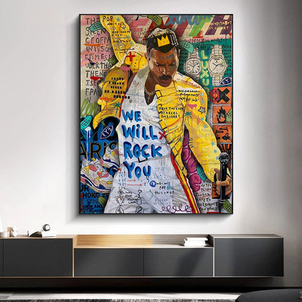 ChandelierDecor - Freddie Mecury Singer Hip Hop Canvas Wall Art