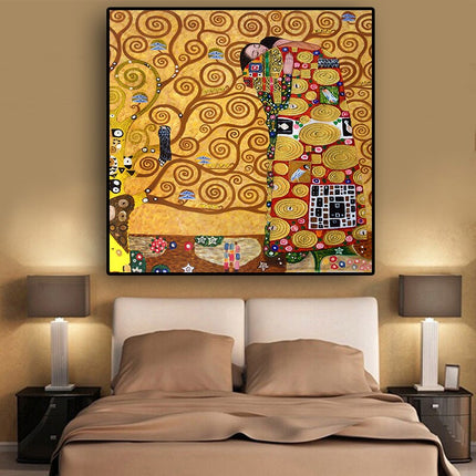 ChandelierDecor - Fulfilment By Gustav Klimt Reproduction Canvas Wall Art