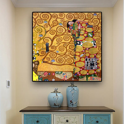 ChandelierDecor - Fulfilment By Gustav Klimt Reproduction Canvas Wall Art