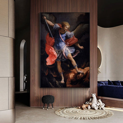 ChandelierDecor - Guido Reni: The Archangel Michael Defeating Satan Canvas Wall Art