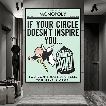 ChandelierDecor - If Your Circle Doesn’t Inspire You: Monopoly Canvas Wall Art