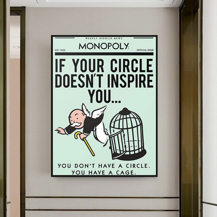 ChandelierDecor - If Your Circle Doesn’t Inspire You: Monopoly Canvas Wall Art