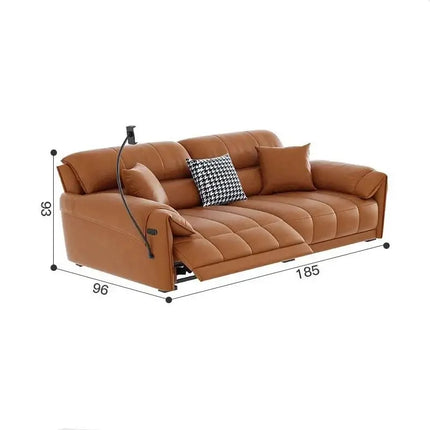ChandelierDecor - Italian Genuine Leather Leather Loveseat – Reclining