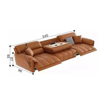 ChandelierDecor - Italian Genuine Leather Leather Loveseat – Reclining