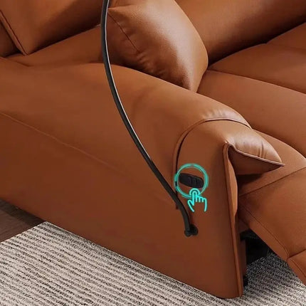 ChandelierDecor - Italian Genuine Leather Leather Loveseat – Reclining