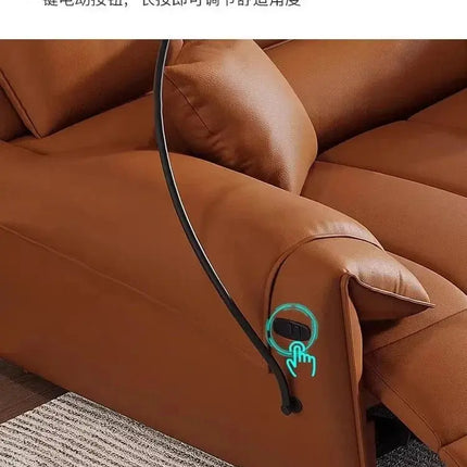 ChandelierDecor - Italian Genuine Leather Leather Loveseat – Reclining