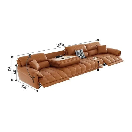 ChandelierDecor - Italian Genuine Leather Leather Loveseat – Reclining