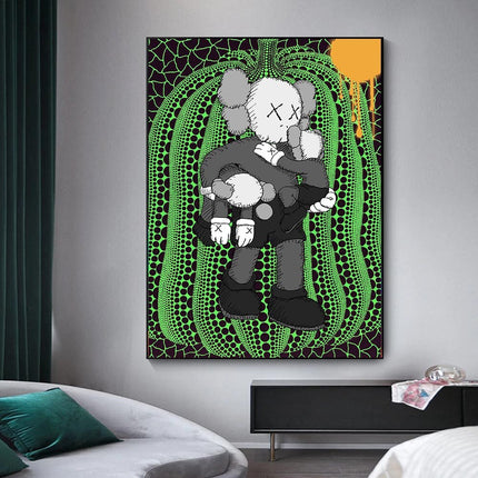 ChandelierDecor - KAWS Artwork Canvas Painting Trendy Brand Poster