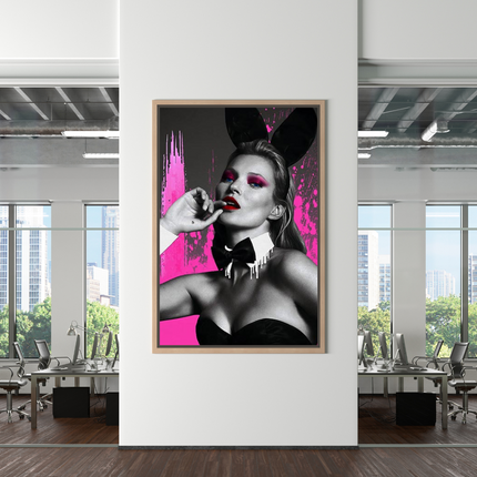 ChandelierDecor - Kate Moss Bunny Girl Model Paris Canvas Wall Art