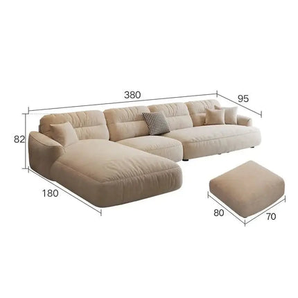 ChandelierDecor - Lazy Modern Sectional Sofa – Para Lounge Velvet Seating