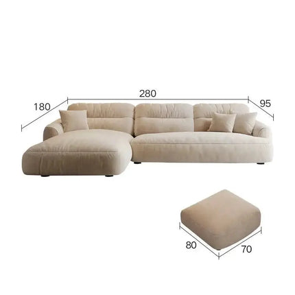 ChandelierDecor - Lazy Modern Sectional Sofa – Para Lounge Velvet Seating