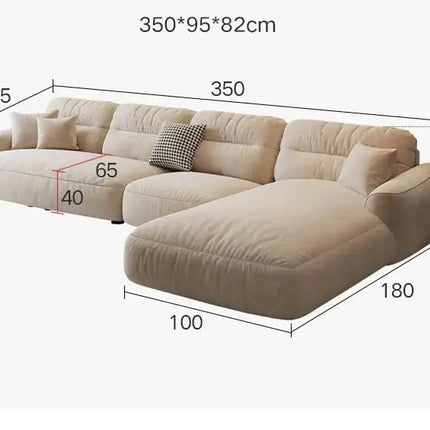 ChandelierDecor - Lazy Modern Sectional Sofa – Para Lounge Velvet Seating