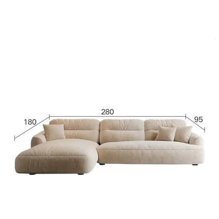 ChandelierDecor - Lazy Modern Sectional Sofa – Para Lounge Velvet Seating